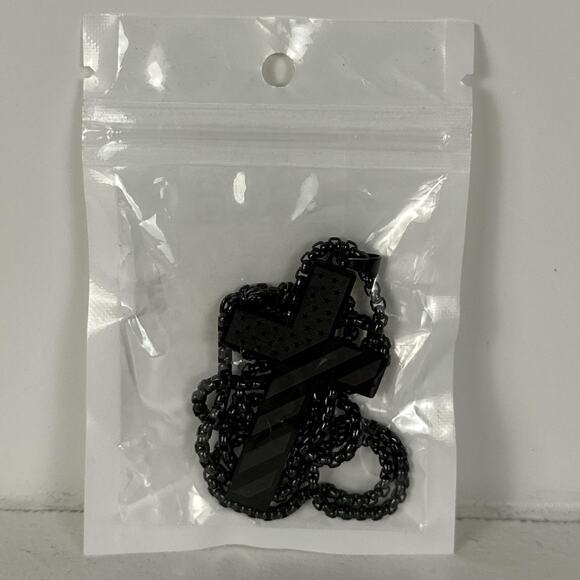 Other Jewelry - Black cross american flag pattern